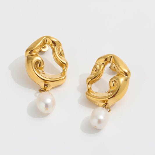 || Lava Pearl Earrings