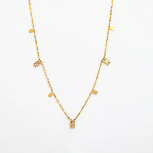 ||  Dainty Rectangles Necklace